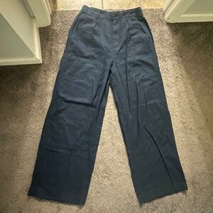 Madewell Tall Cotton-Linen Pleated Wide-Leg Pants - Size 8 Tall (BNWT)